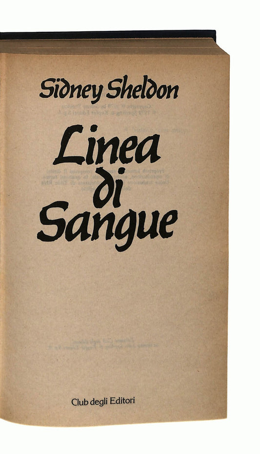 EBOND Linea Di Sangue Sidney Sheldone Libro LI043501