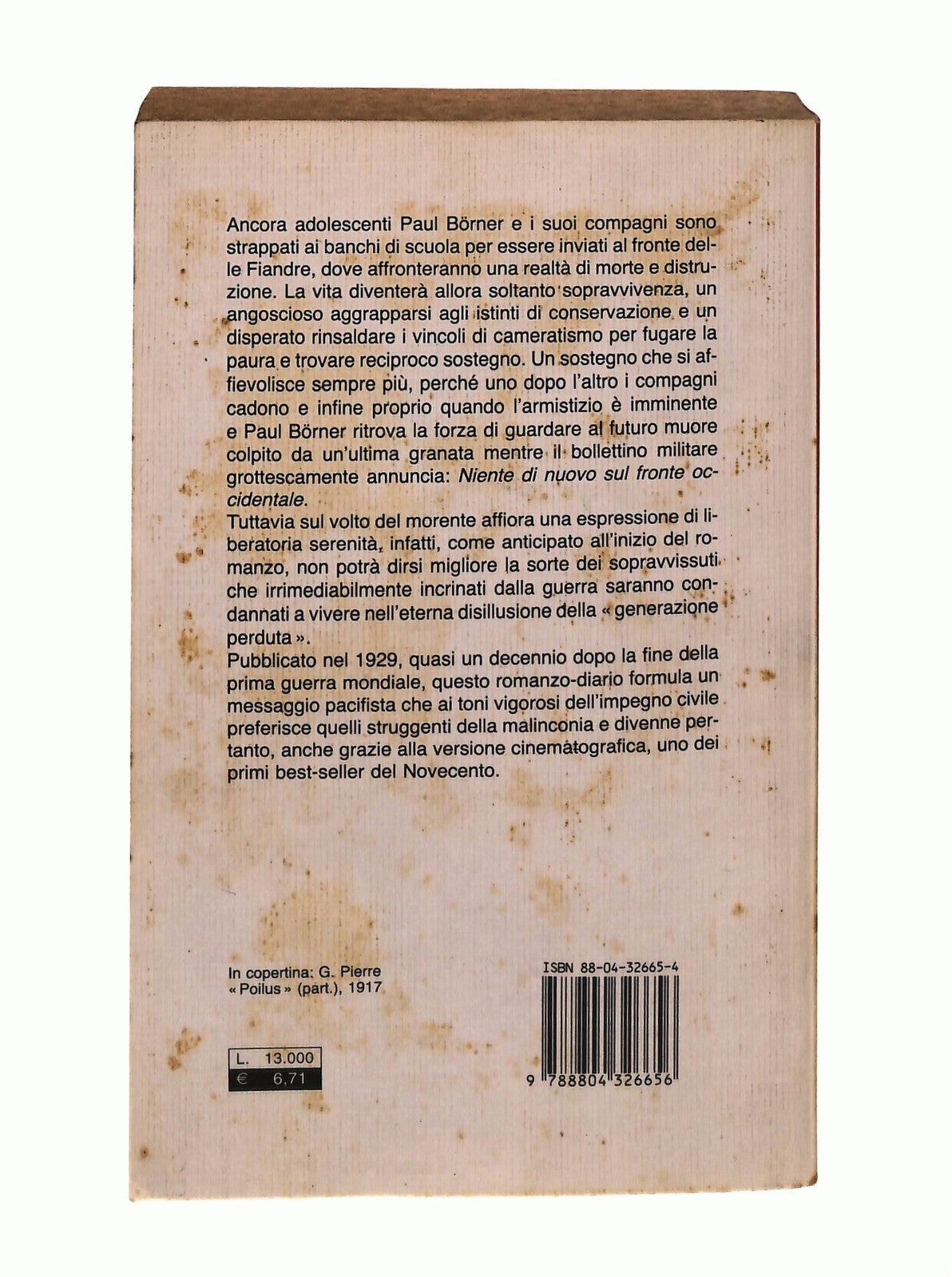EBOND Niente Di Nuovo Sul Fronte Occidentale Remarque Mondadori Libro LI043676