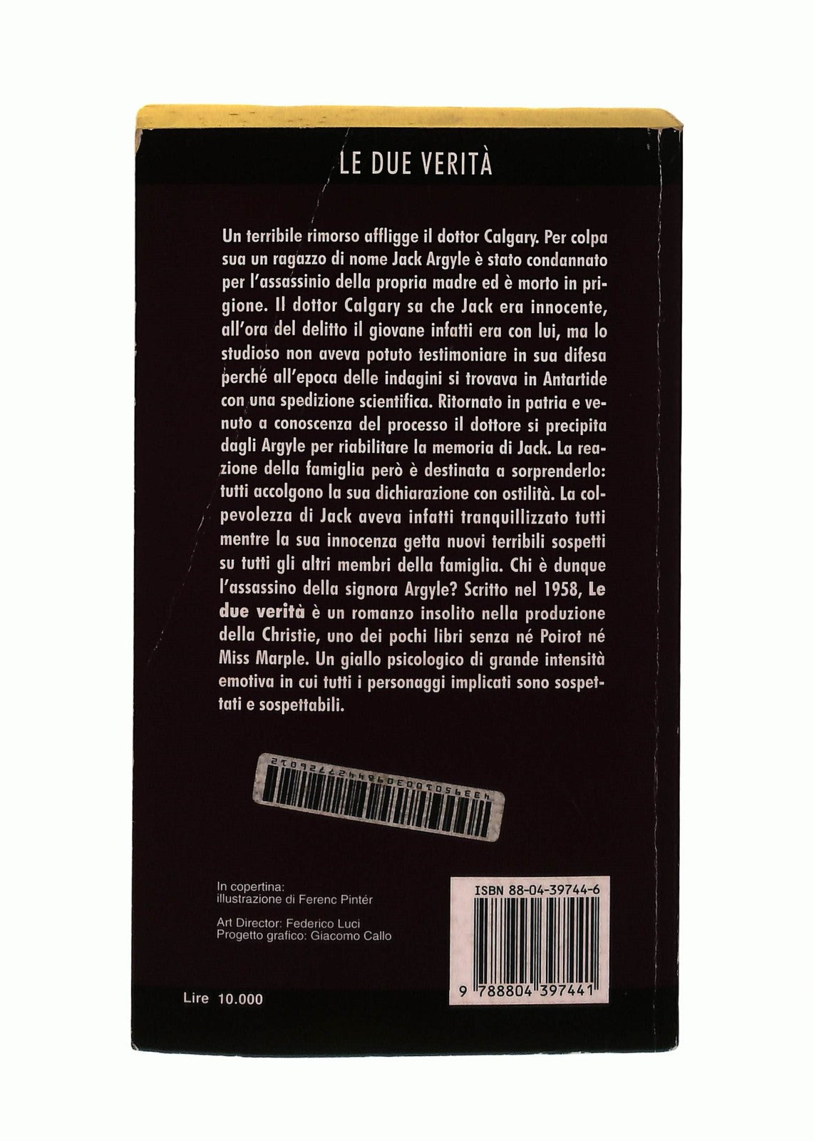 EBOND Le Due Verita Agatha Christie Mondadori Libro LI043935