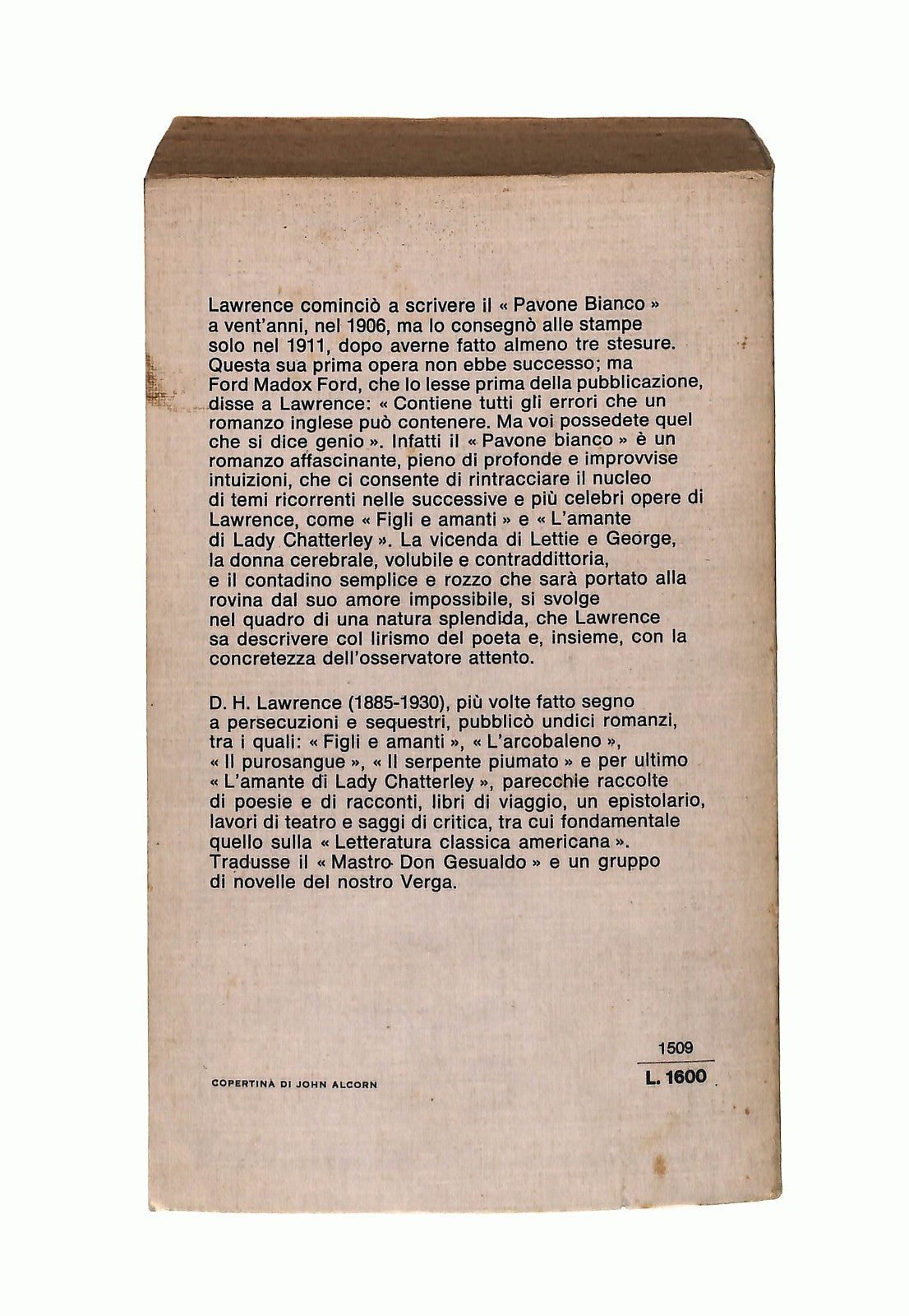 EBOND Il Pavone Bianco David Herbert Lawrence Bur Rizzoli 1974 Libro LI043942
