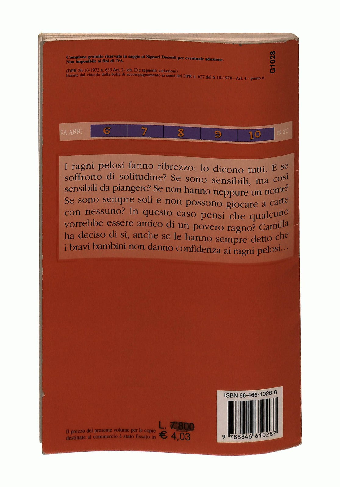 EBOND Camilla e Il Ragno Peloso Anna Vivarelli Signum Libro LI044126
