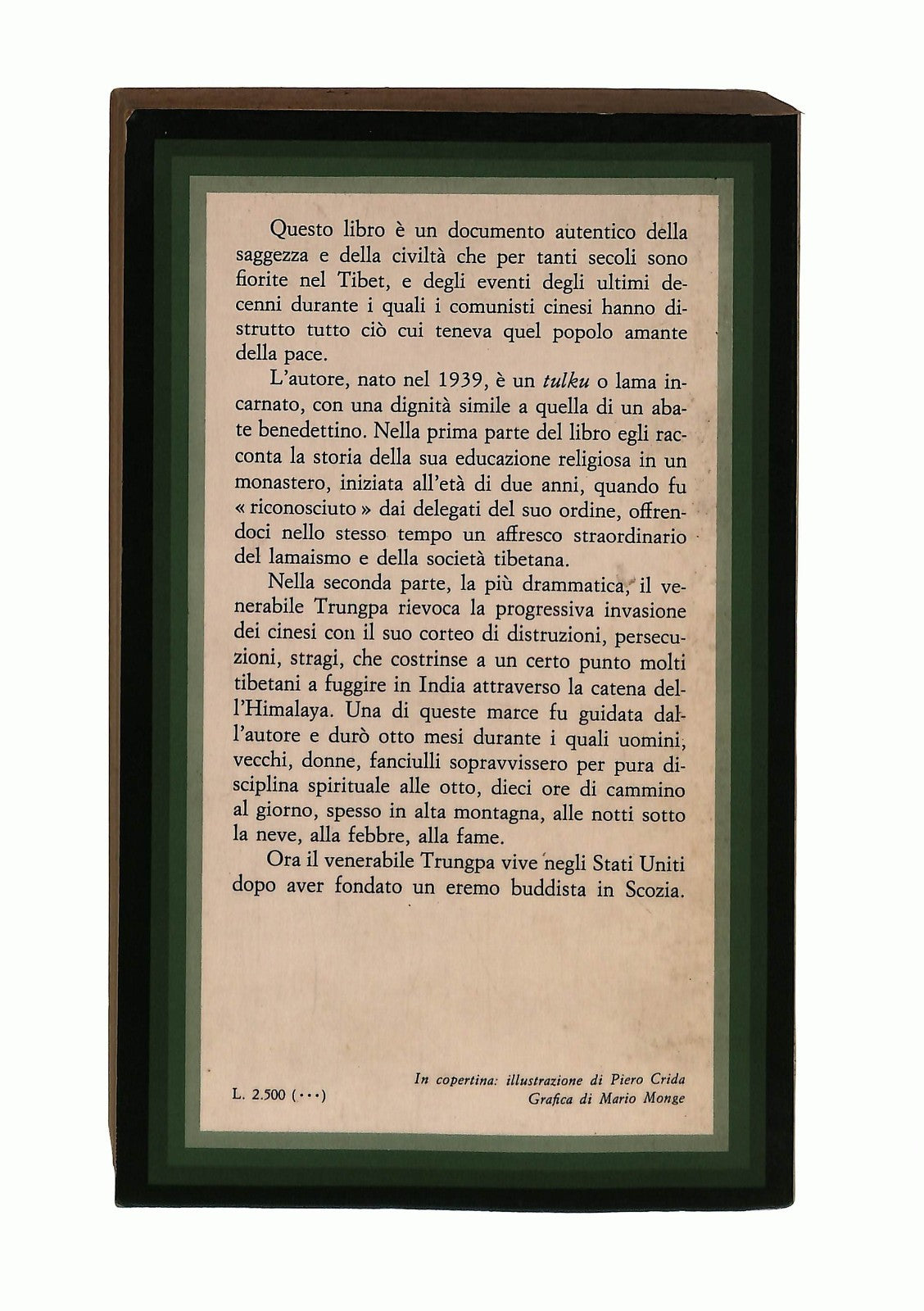 EBOND Nato Nel Tibet Chogyam Trungpa Rusconi 1975 Libro LI044135