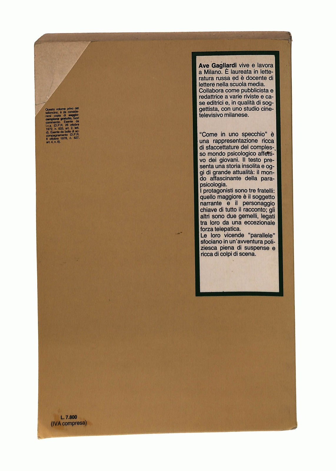 EBOND Come In Uno Specchio Ave Gagliardi Edizioni Le Stelle 1985 Libro LI044177