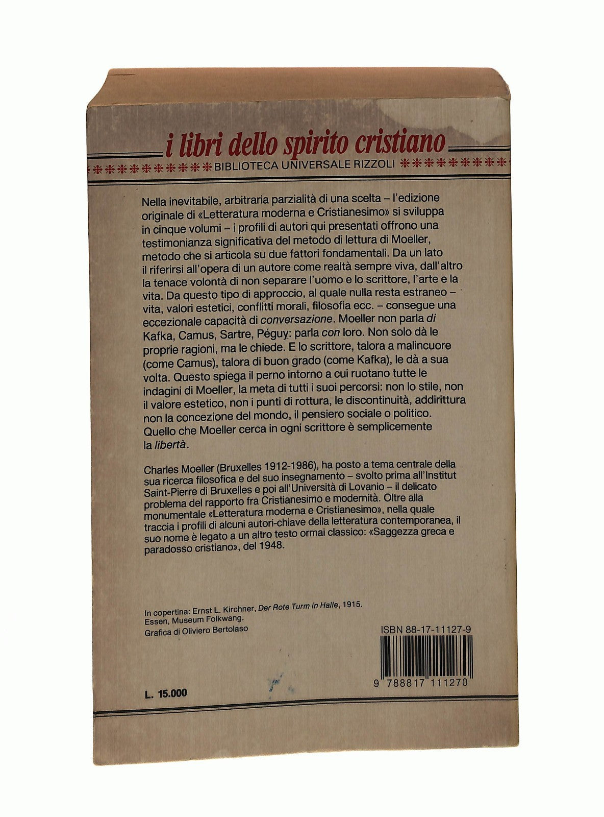 EBOND Letteratura Moderna e Cristianesimo C Moeller Rizzoli 1995 Libro LI044256