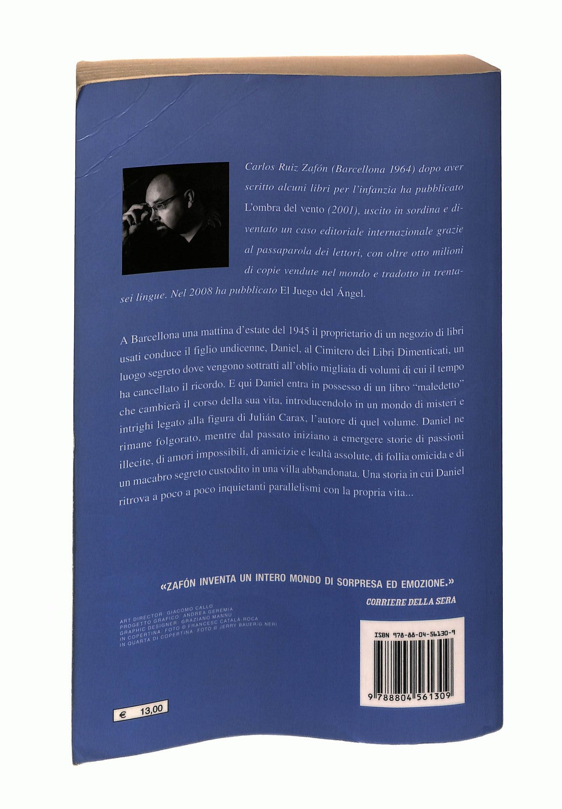 EBOND L Ombra Del Vento Carlos Ruiz Zafon Mondadori Libro LI044357