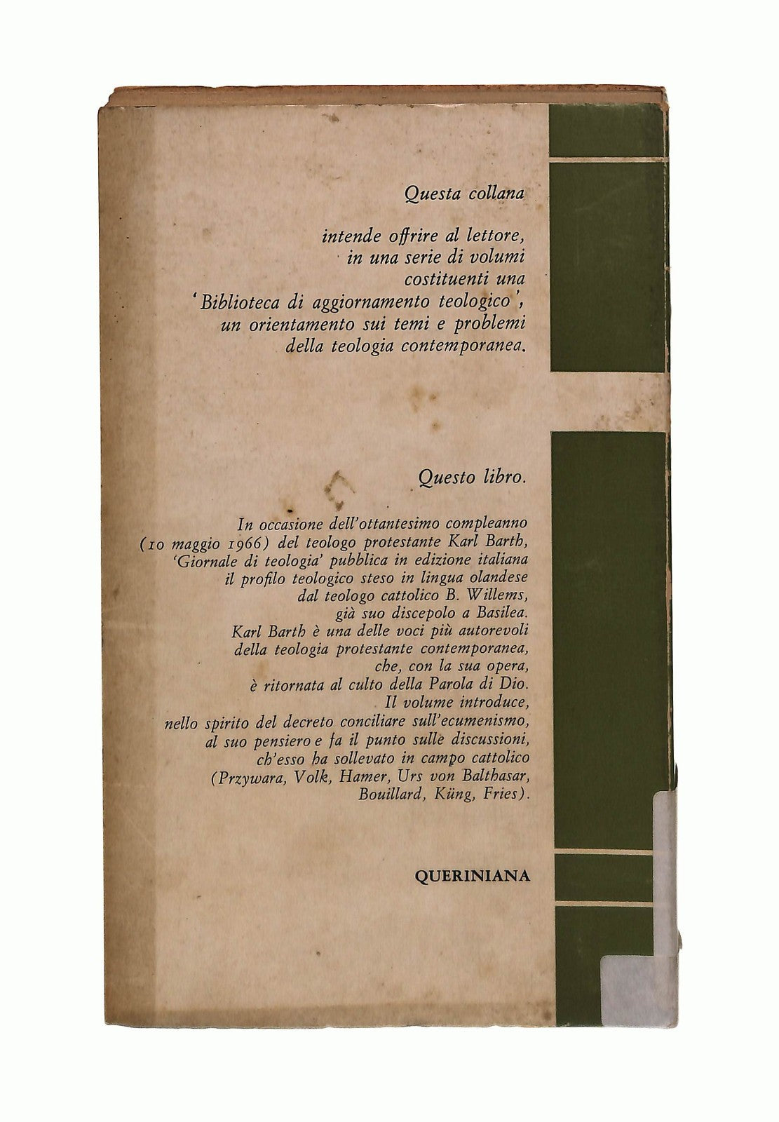 EBOND Introduzione Al Pensiero Di Karl Barth Willems Queriniana Libro LI044532