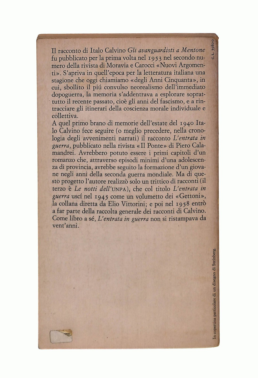 EBOND L Entrata In Guerra Italo Calvino Einaudi 1974 Libro LI044634