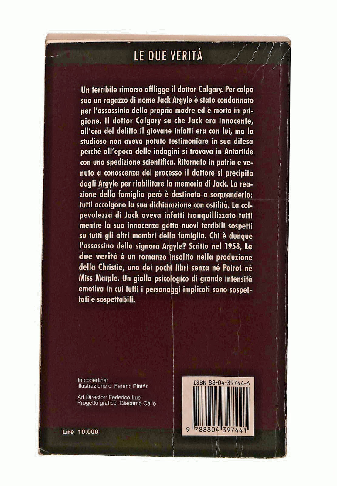 EBOND Le Due Verita Agatha Christie Mondadori Libro LI044729