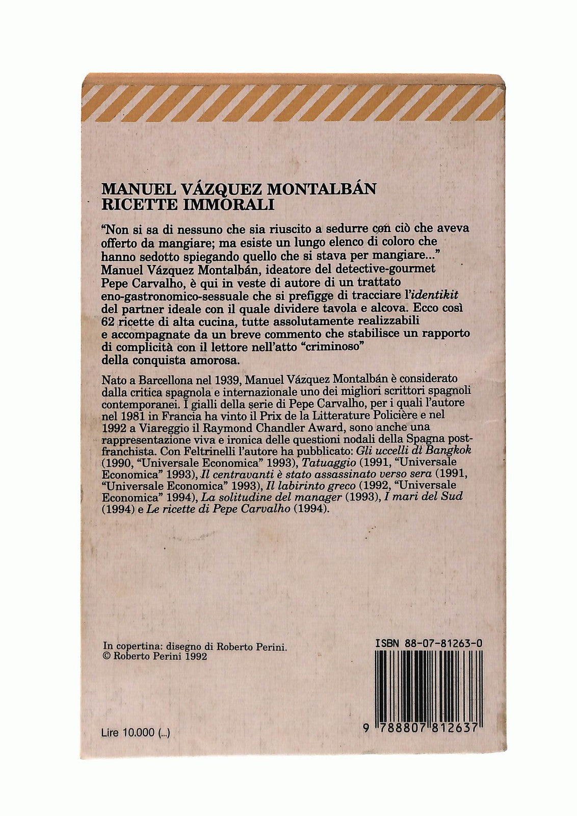 EBOND Ricette Immorali Manuel Vazquez Montalban Feltrinelli Libro LI044742