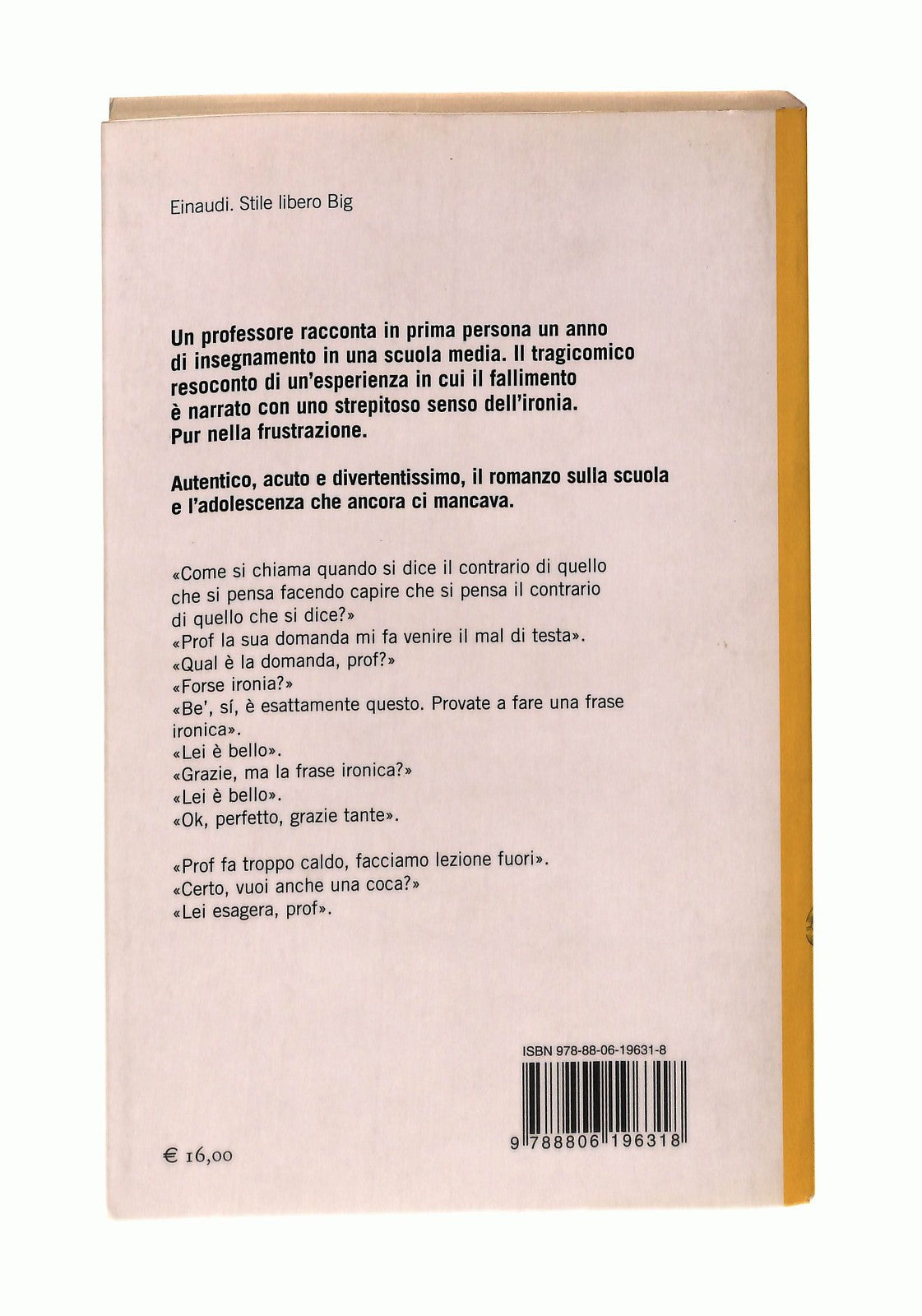 EBOND La Classe Francois Begaudeau Einaudi Libro LI044752