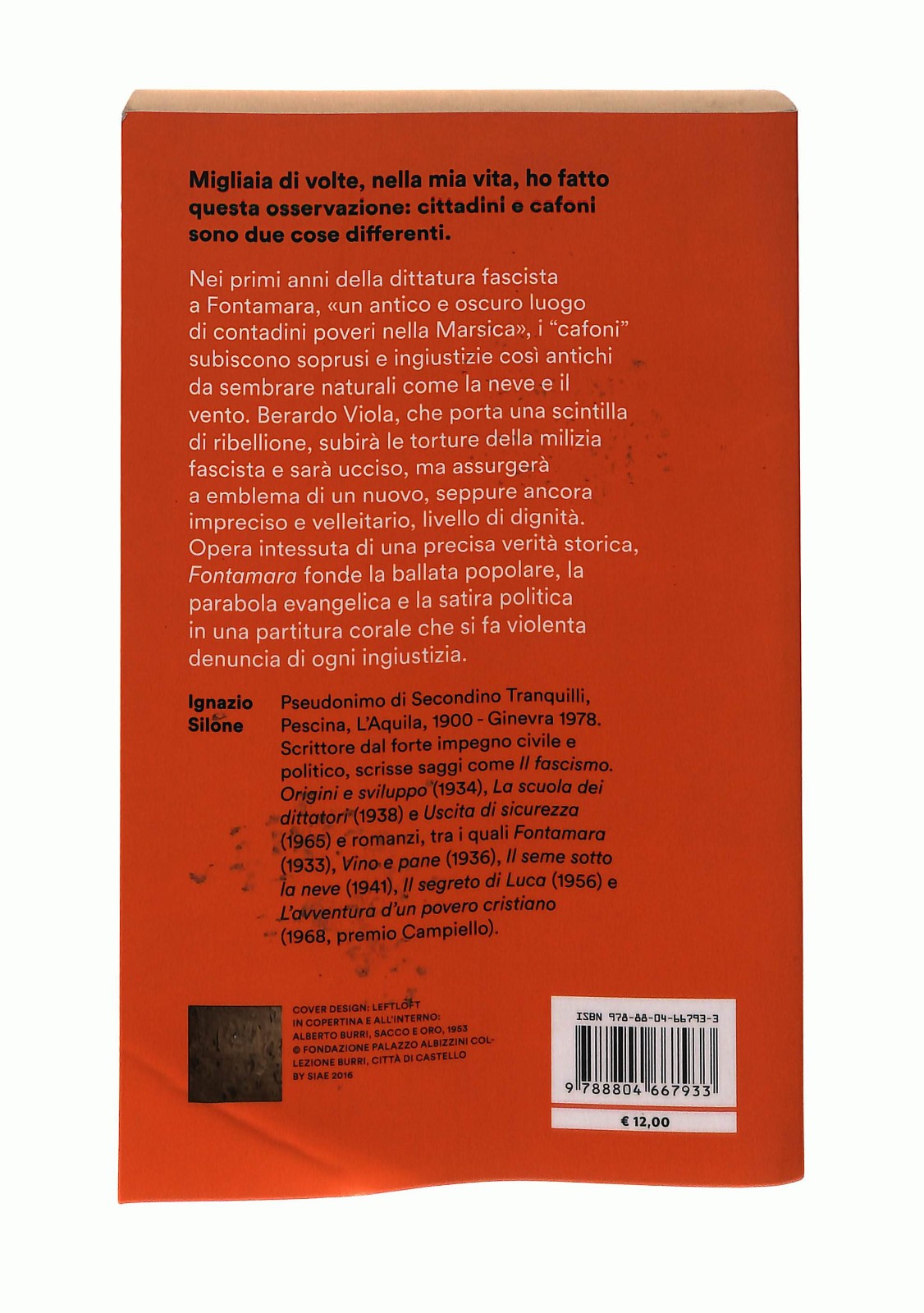 EBOND Fontamara Ignazio Silone Mondadori Libro LI044769
