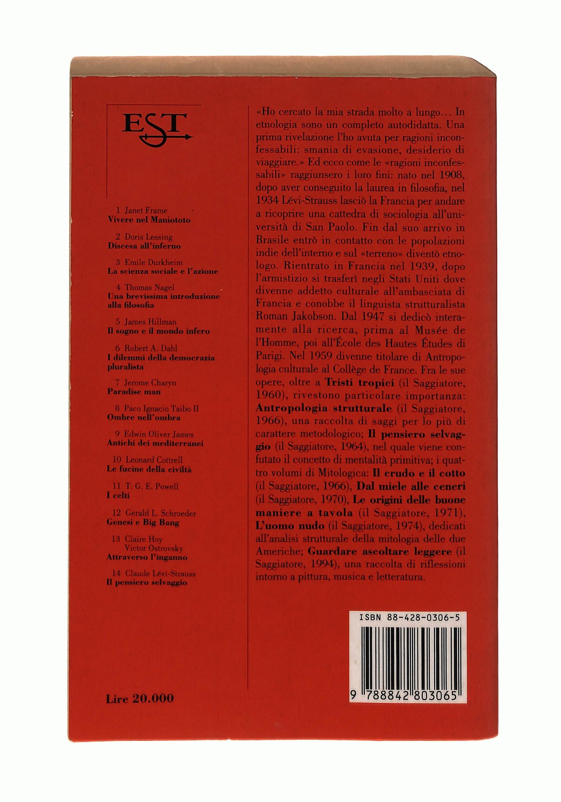 EBOND Il Pensiero Selvaggio Claude Levi Strauss Est Libro LI044801