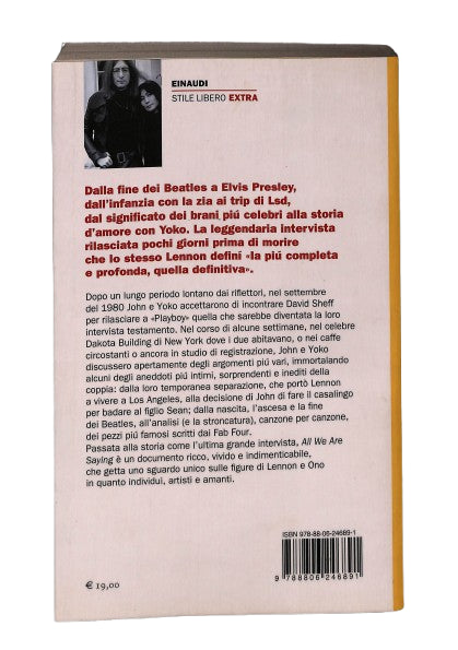 EBOND All We Are Saying J Lennon Y Ono Cura D Sheff Einaudi Libro LI044826