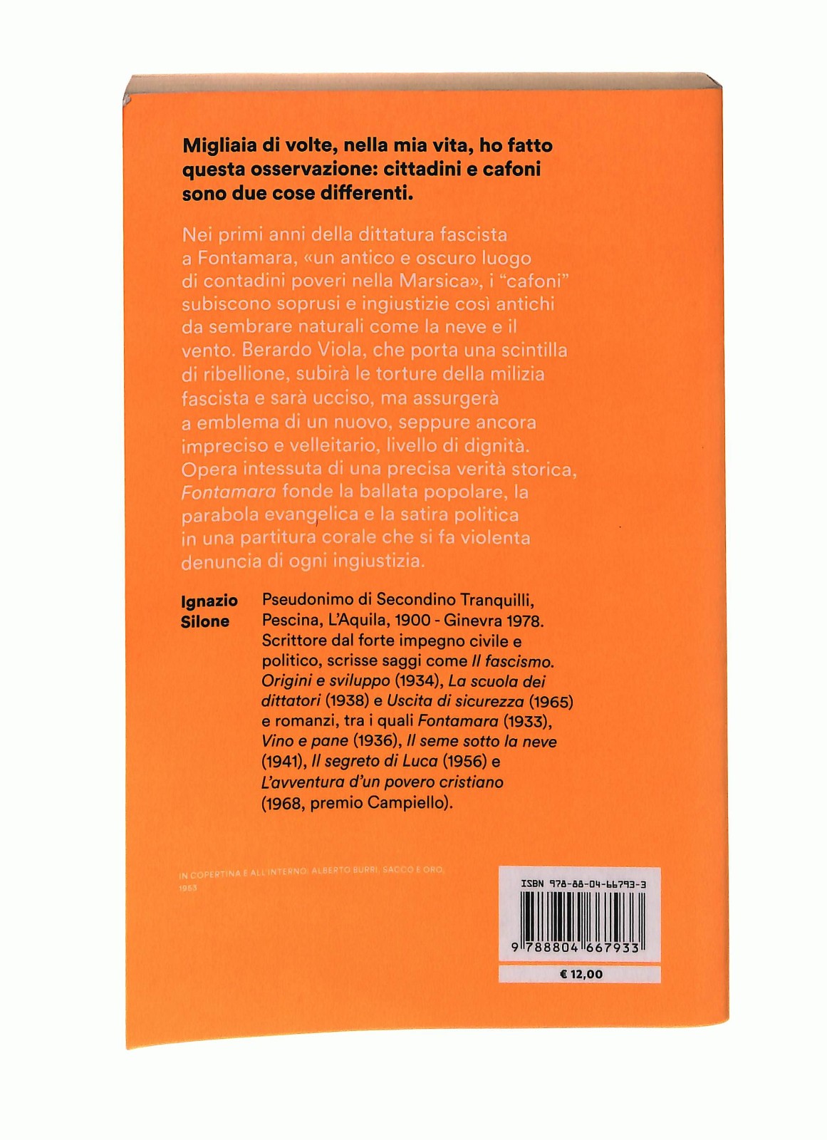 EBOND Fontamara Ignazio Silone Mondadori Libro LI044828