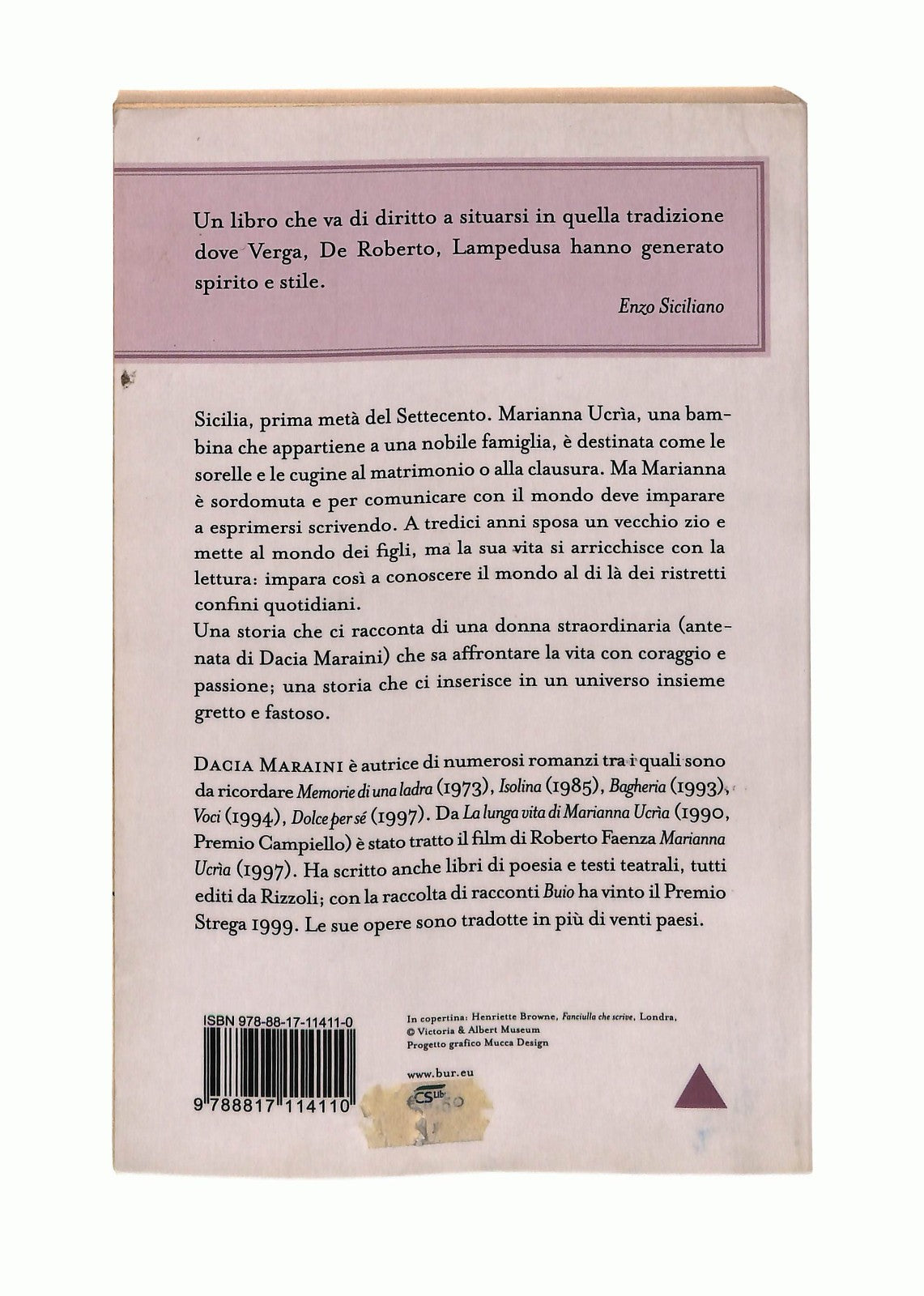 EBOND La Lunga Vita Di Marianna Ucria Dacia Maraini Bur Rizzoli Libro LI044913