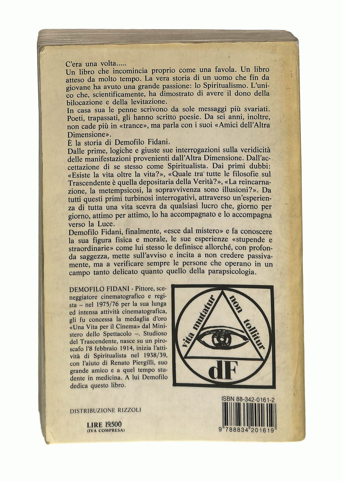 EBOND Il Medium Esce Dal Mistero Demofilo Fidani Reverdito 1986 Libro LI044955