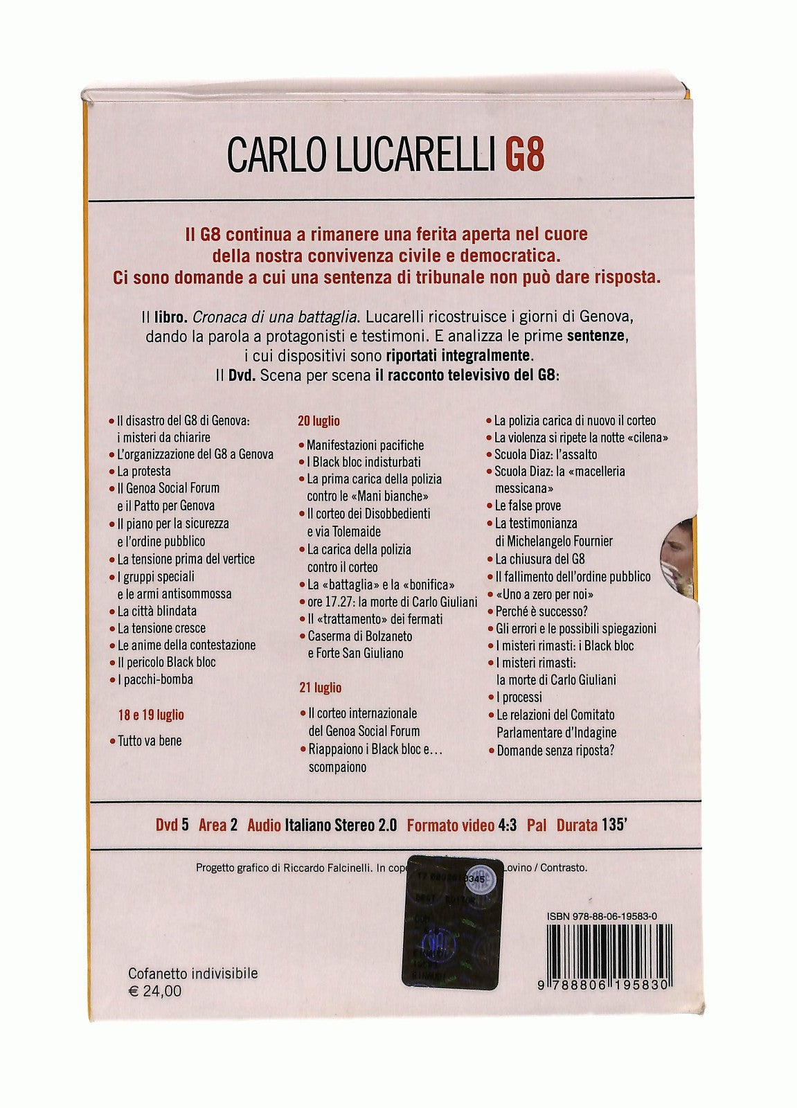 EBOND G8 Carlo Lucarelli Einaudi Con DVD Libro LI045052