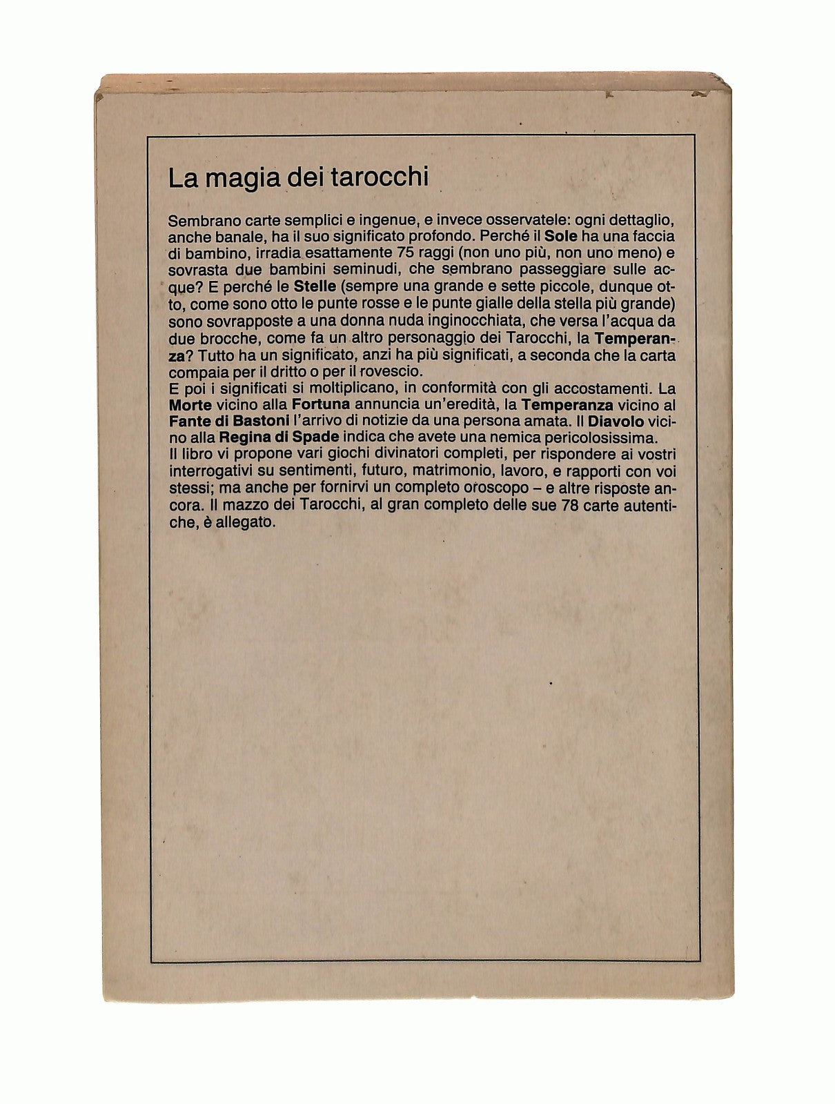 EBOND La Magia Dei Tarocchi Cofanetto Con 78 Carte Tarocchi e Libro LI045153
