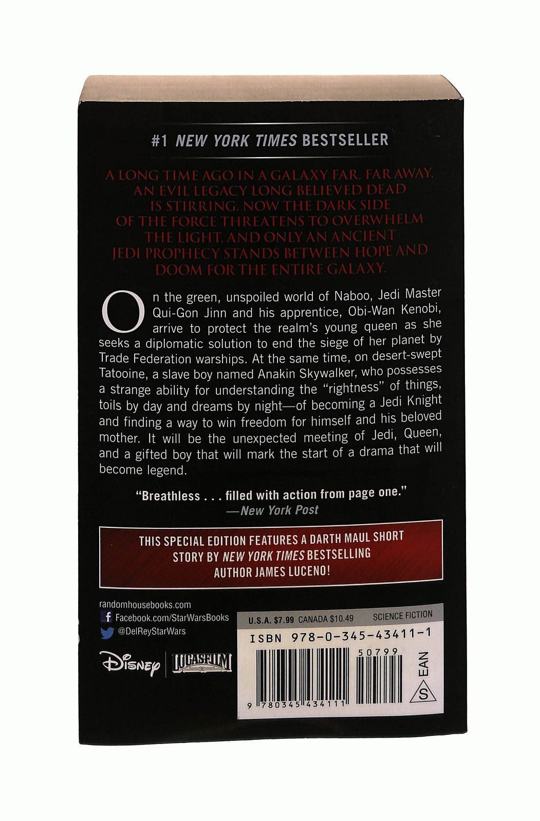 EBOND Star Wars The Phantom Menace T Brooks In Lingua Inglese Libro LI045154