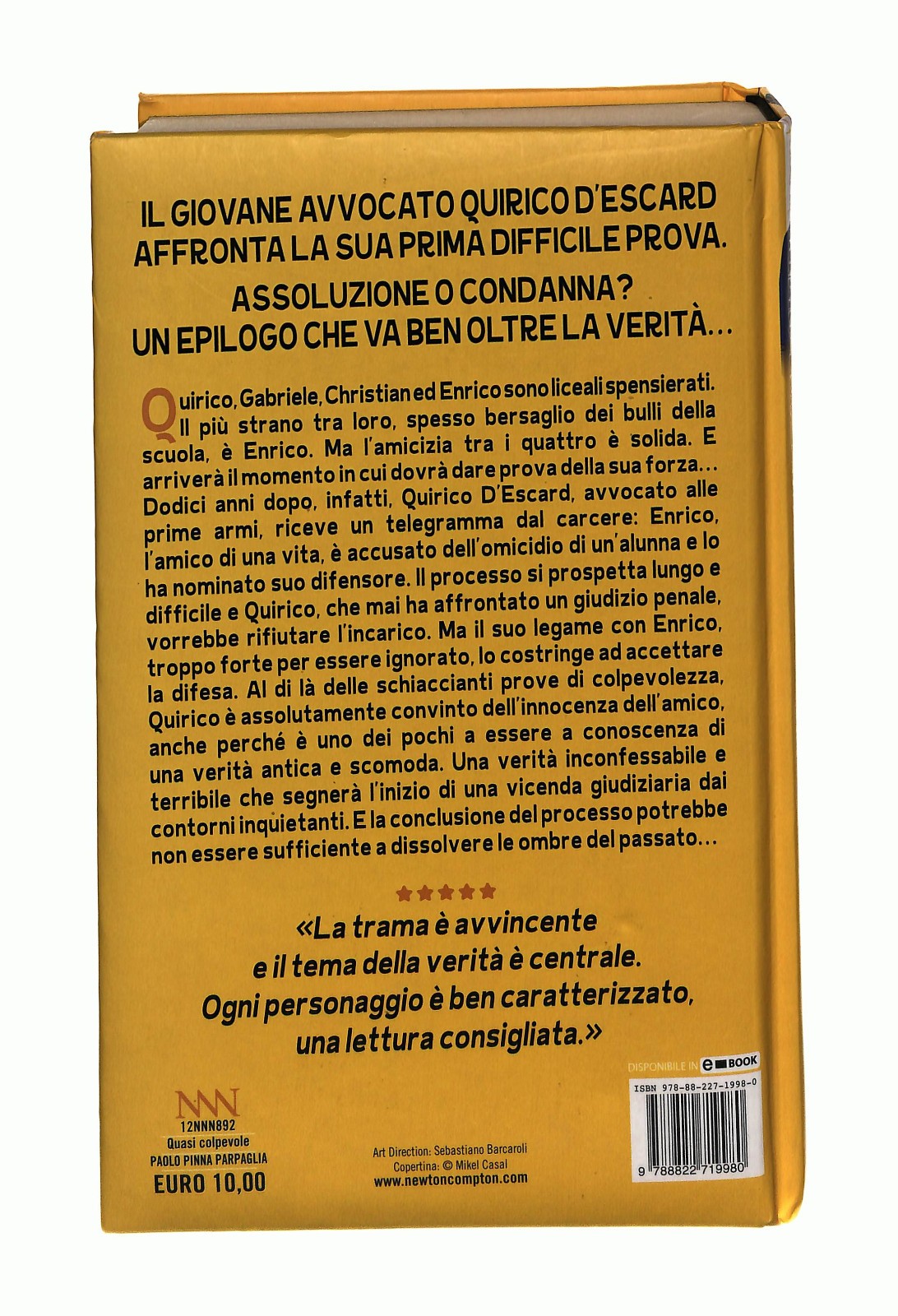 EBOND Quasi Colpevole Paolo Pinna Parpaglia Newton Libro LI045183