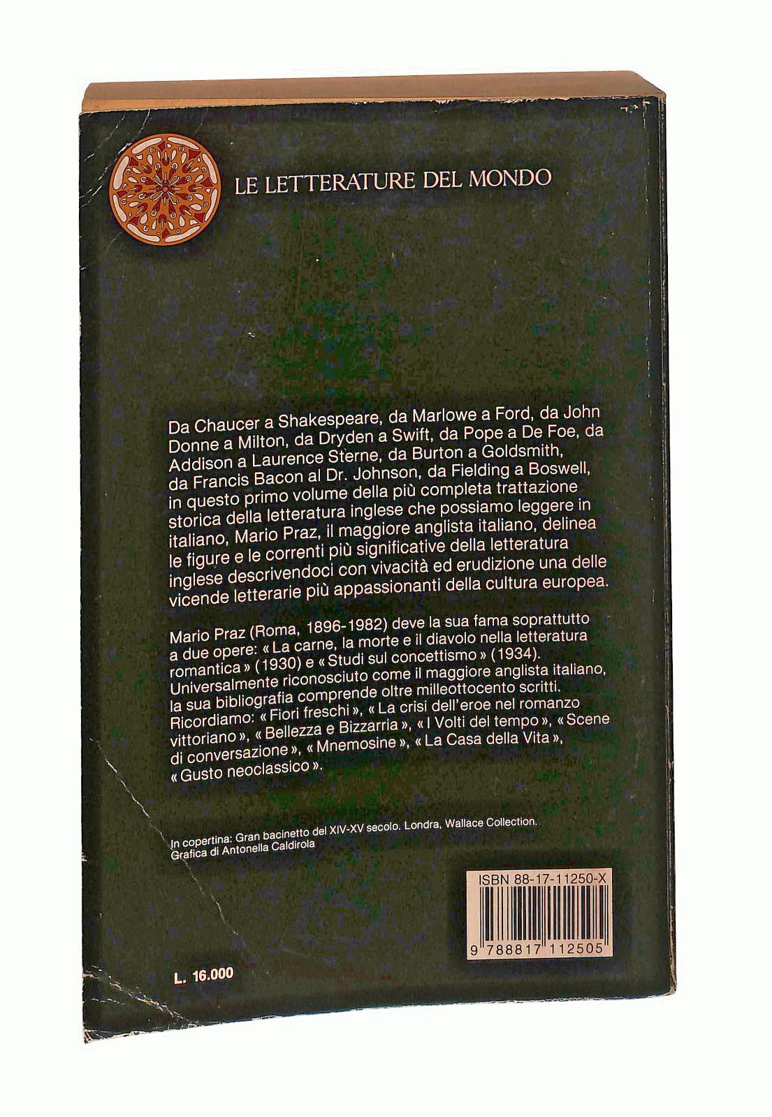 EBOND La Letteratura Inglese Dal Medioevo All Illuminismo Praz Libro LI045210