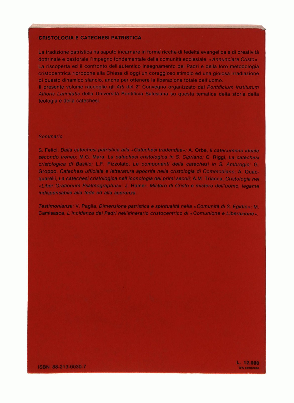 EBOND Cristologia e Catechesi Patristica Cura S Felici Las Vol 2 Libro LI045235