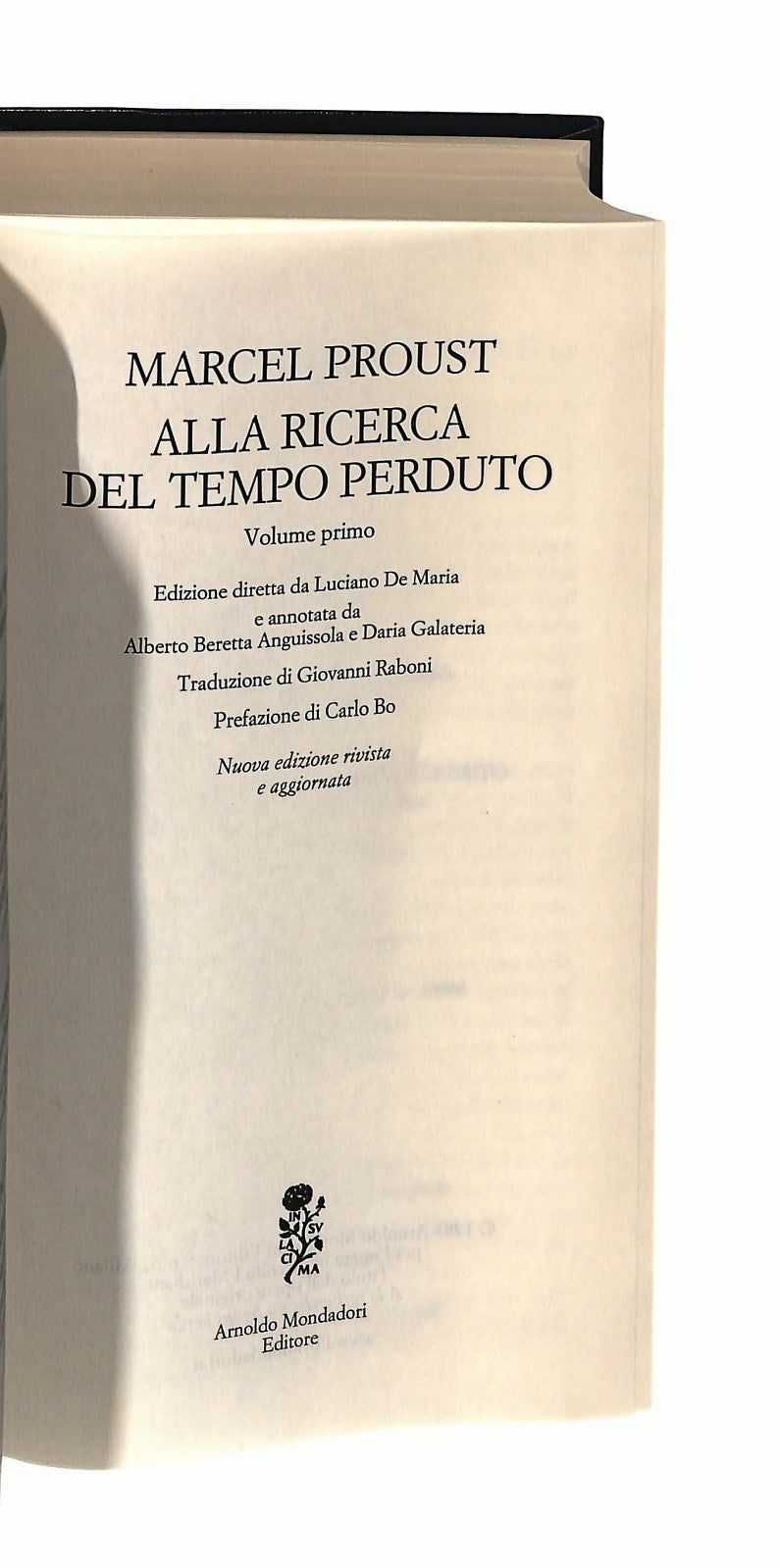 EBOND Alla Ricerca Del Tempo Perduto Proust Mondadori Vol Primo Libro LI045387