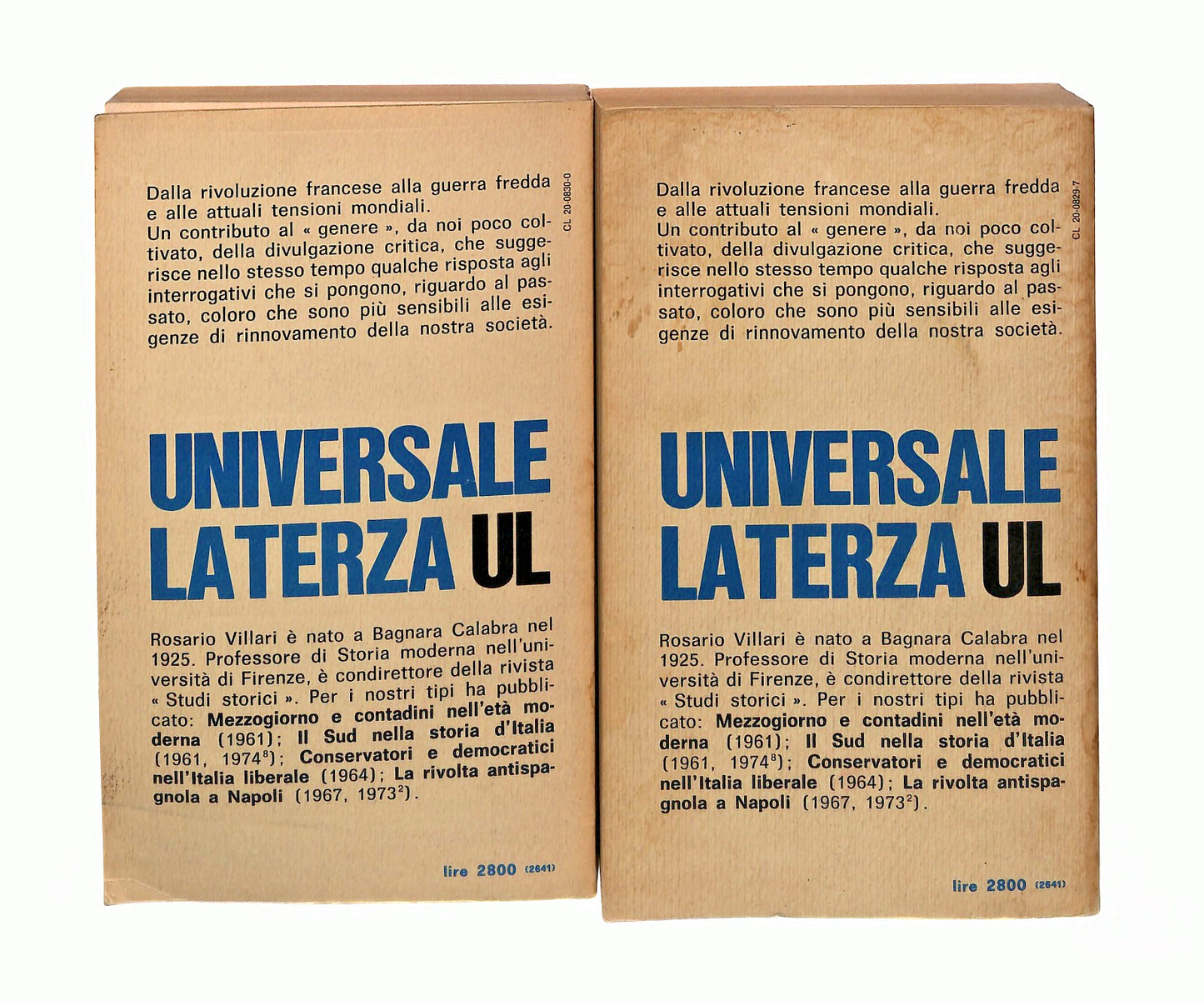 EBOND Storia Dell Europa Contemporanea Villari Laterza 2 Volumi Libro LI045502