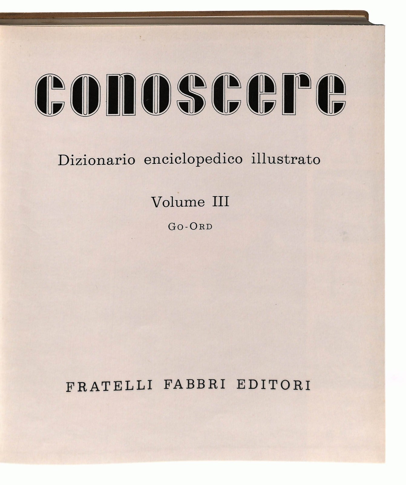 EBOND Conoscere Dizionario Enciclopedico Vol Iii Fabbri Libro LI045603