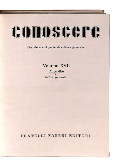 EBOND Conoscere Volume Xvii Fabbri Libro LI045629