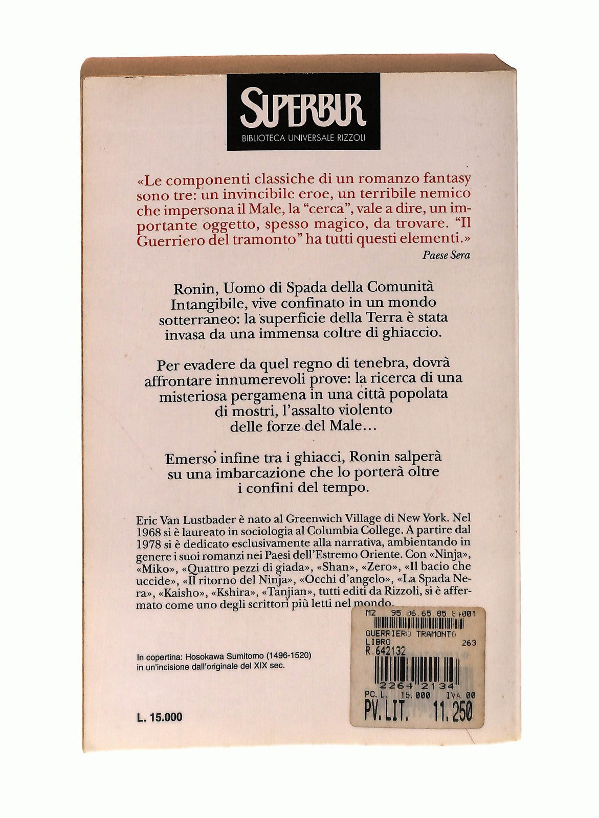 EBOND Il Guerriero Del Tramonto Lustbader Bur Rizzoli Libro LI045631