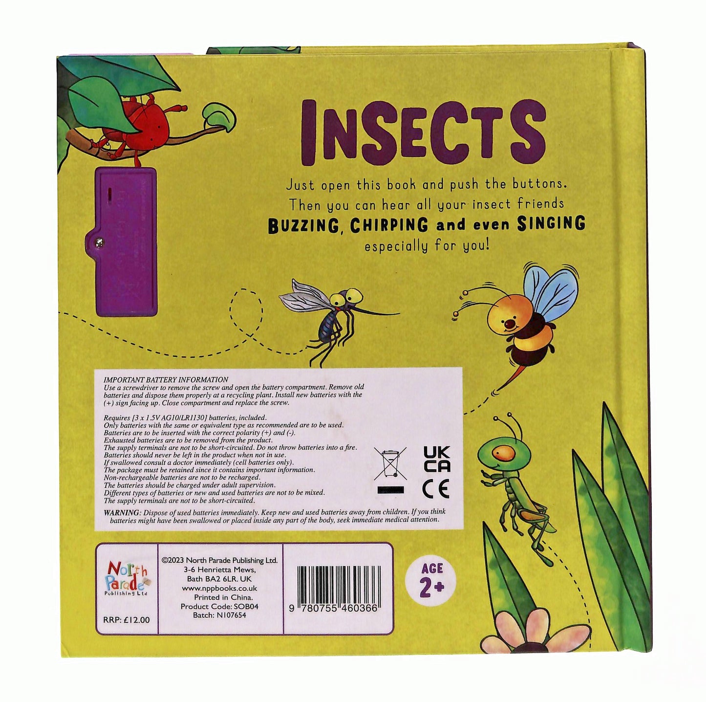 EBOND Insects North In Inglese Con Suoni Batterie Non Incluse Libro LI045731