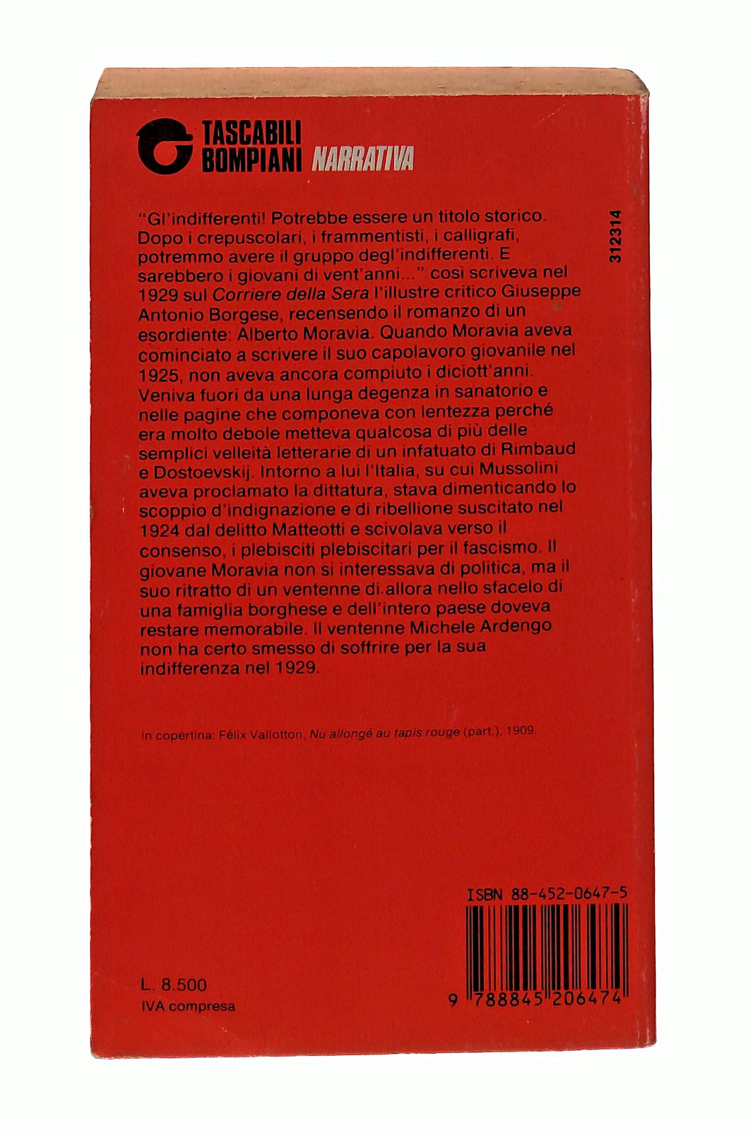 EBOND Gli Indifferenti Alberto Moravia Bompiani Libro LI045811