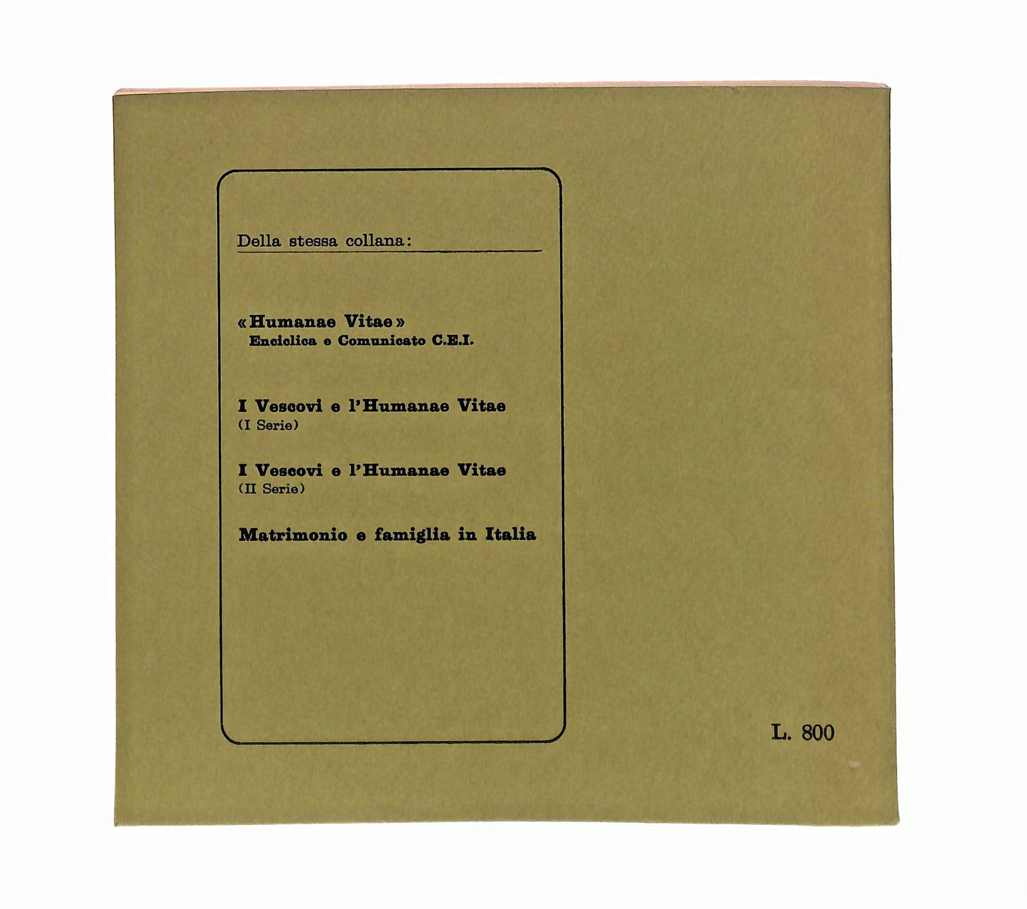 EBOND Chiesa e Famiglia In Dialogo Episcopato Italiano 1975 Libro LI045863