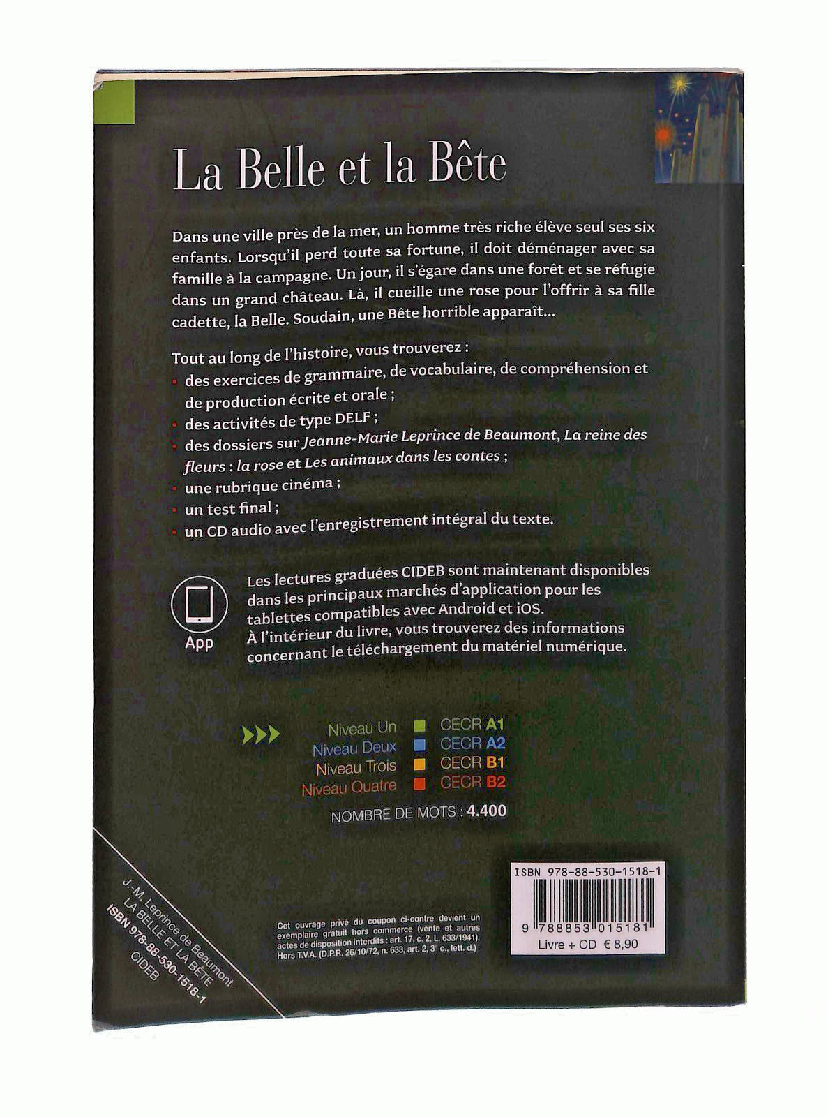 EBOND La Belle Et La Bete Adattamento Cideb ConIn Francese Libro LI045932