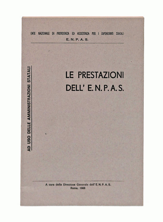 EBOND Le Prestazioni Dell Enpas 1966 Libro LI046211
