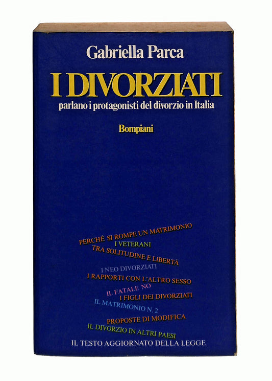 EBOND I Divorziati Gabriella Parca Bompiani 1984 Libro LI046335