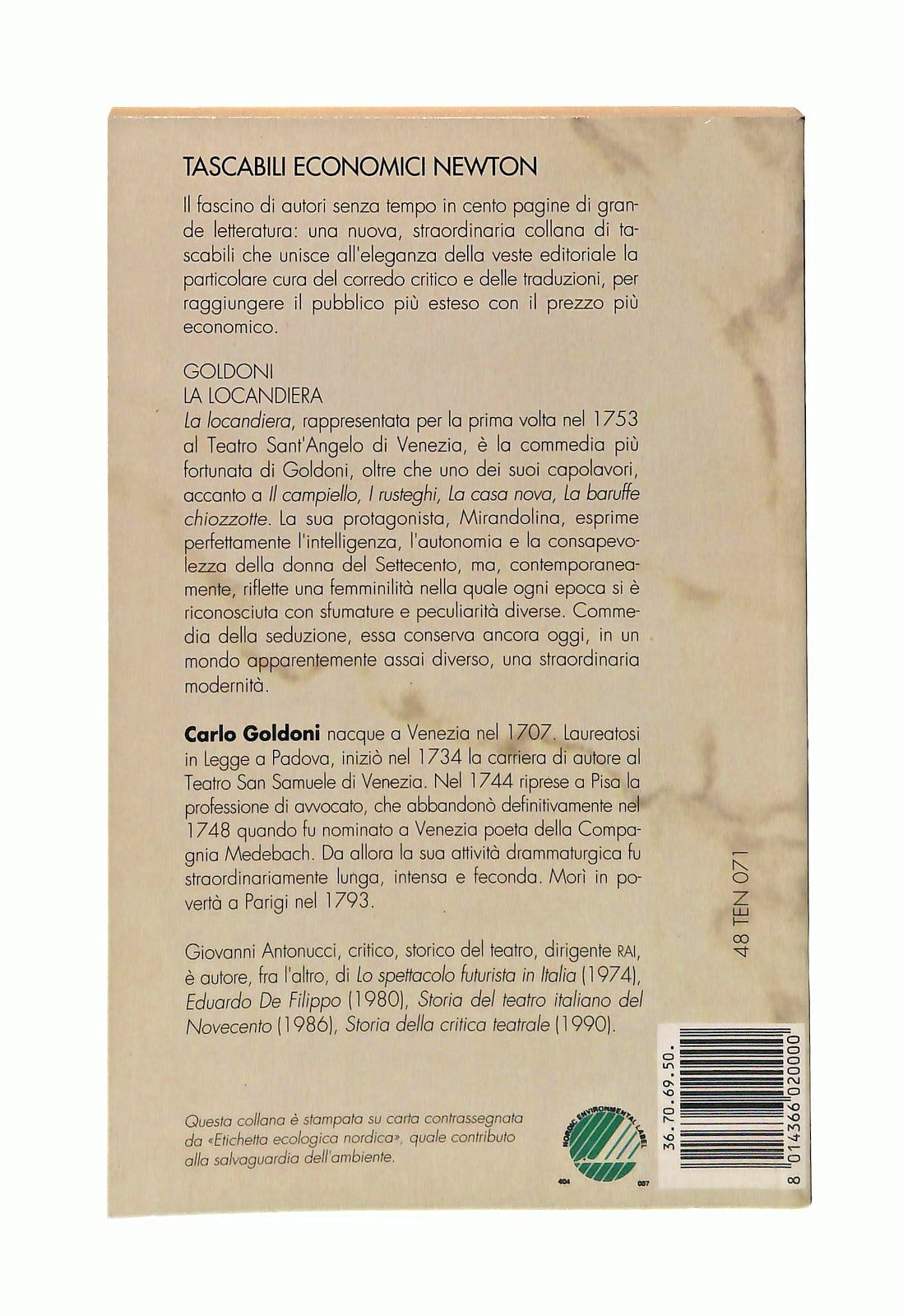 EBOND La Locandiera Goldoni Newton Libro LI046437