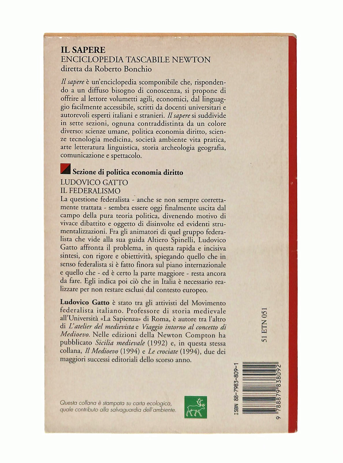EBOND Il Federalismo Ludovico Gatto Newton Libro LI046503
