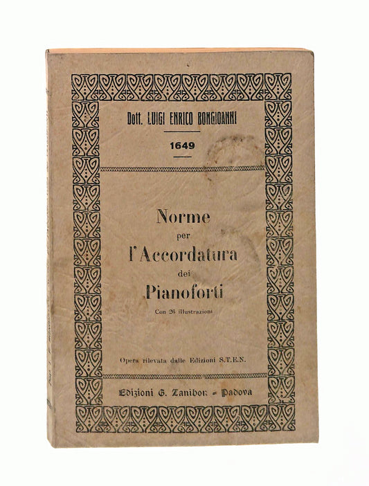 EBOND Norme Per l Accordatura Dei Pianoforti Bongioanni Zanibor Libro LI046510