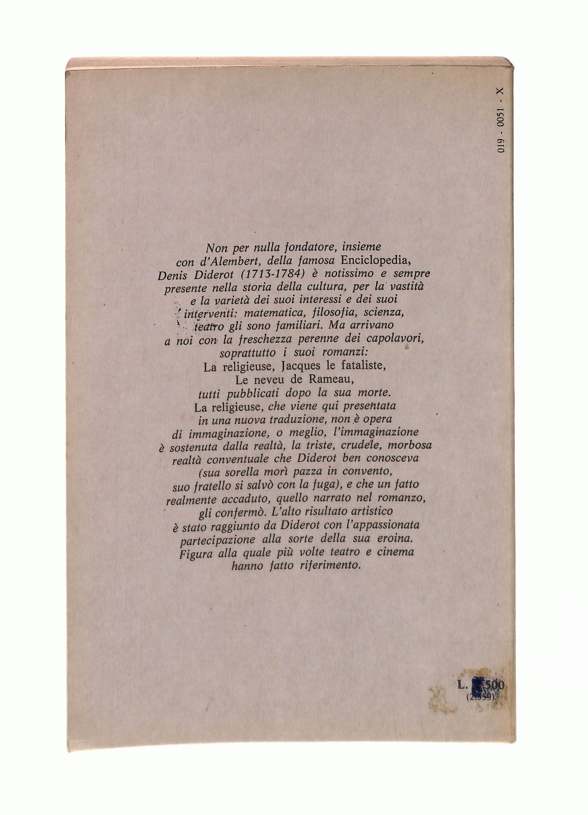 EBOND La Monaca Denis Diderot Curcio Libro LI046533