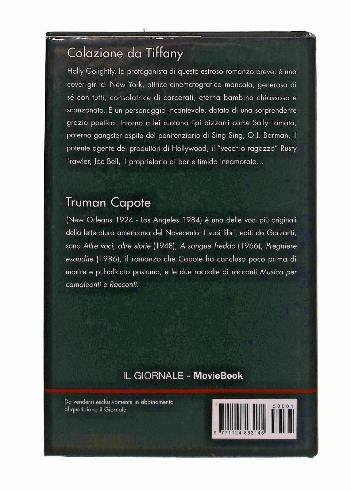 EBOND Colazione Da Tiffany Truman Capote Il Giornale Libro LI046534