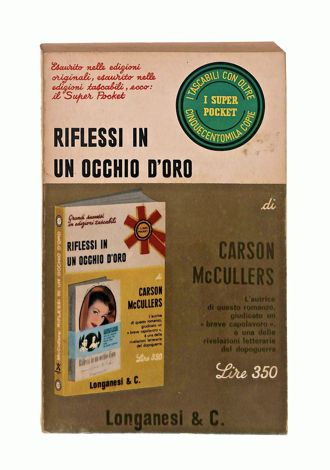 EBOND Riflessi In Un Occhio d Oro C Mccullers Longanesi & Co 1970 Libro LI046560