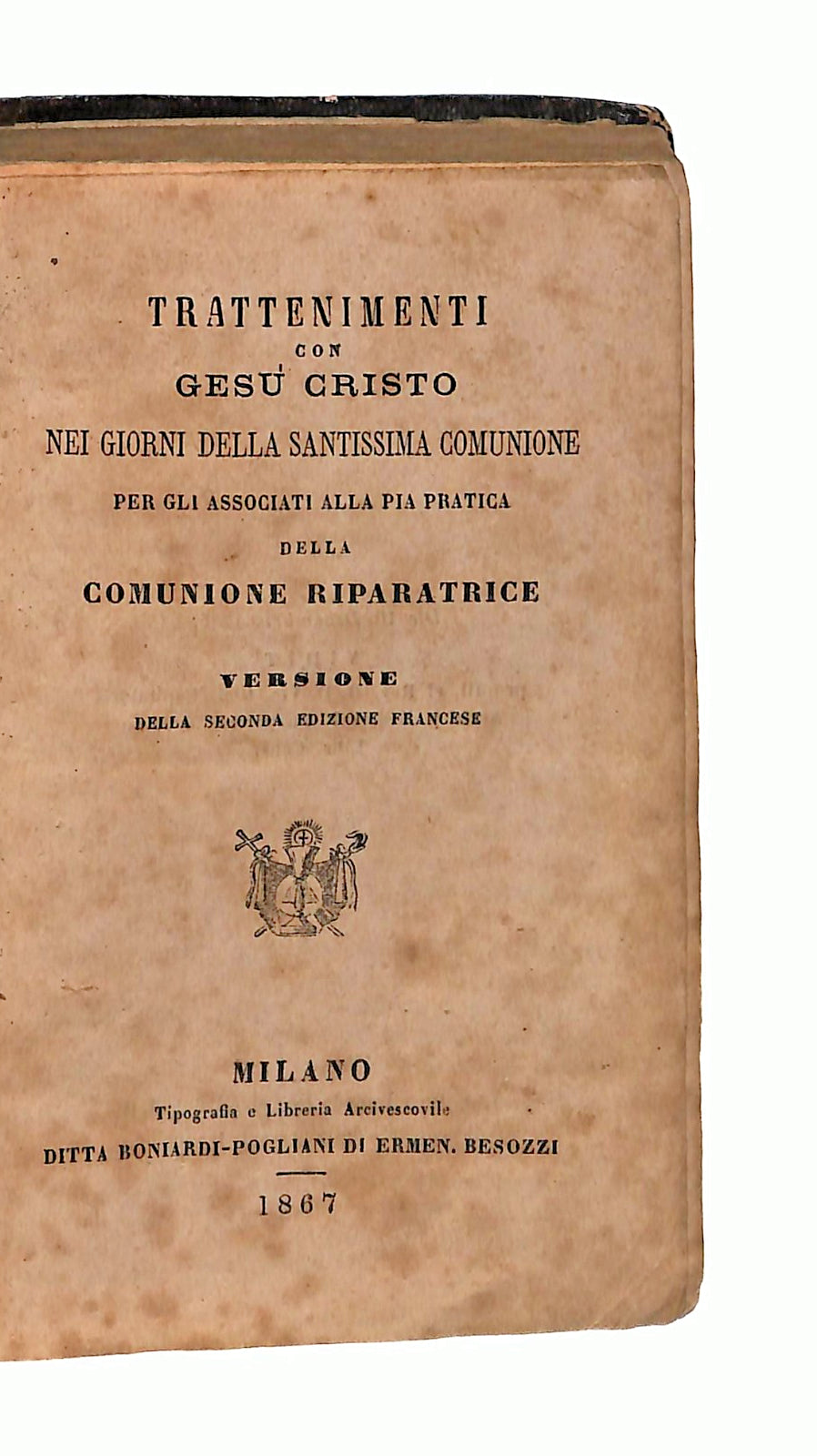 EBOND Trattenimenti Con Gesu Cristo Boniardi Pogliani 1867 Libro LI046577