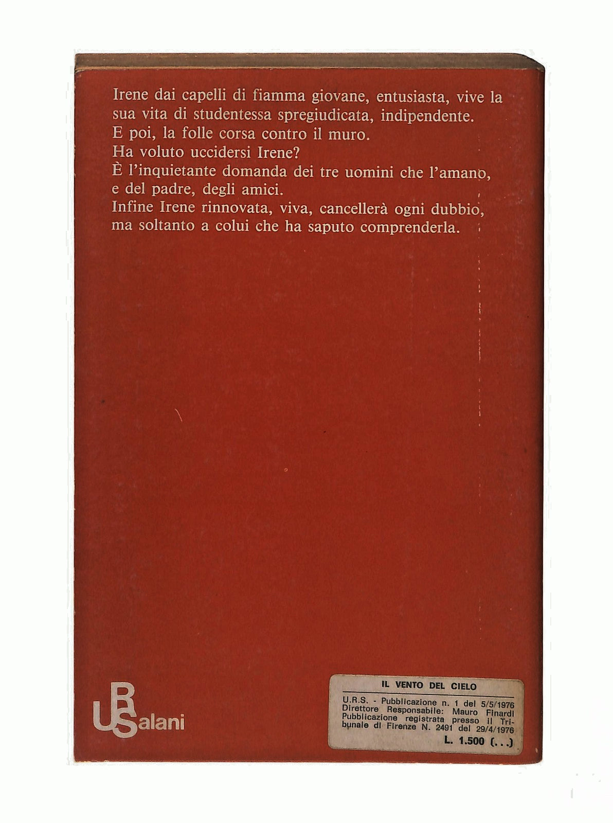EBOND Il Vento Del Cielo Sara Evangelisti Ursalani 1976 Libro LI046636