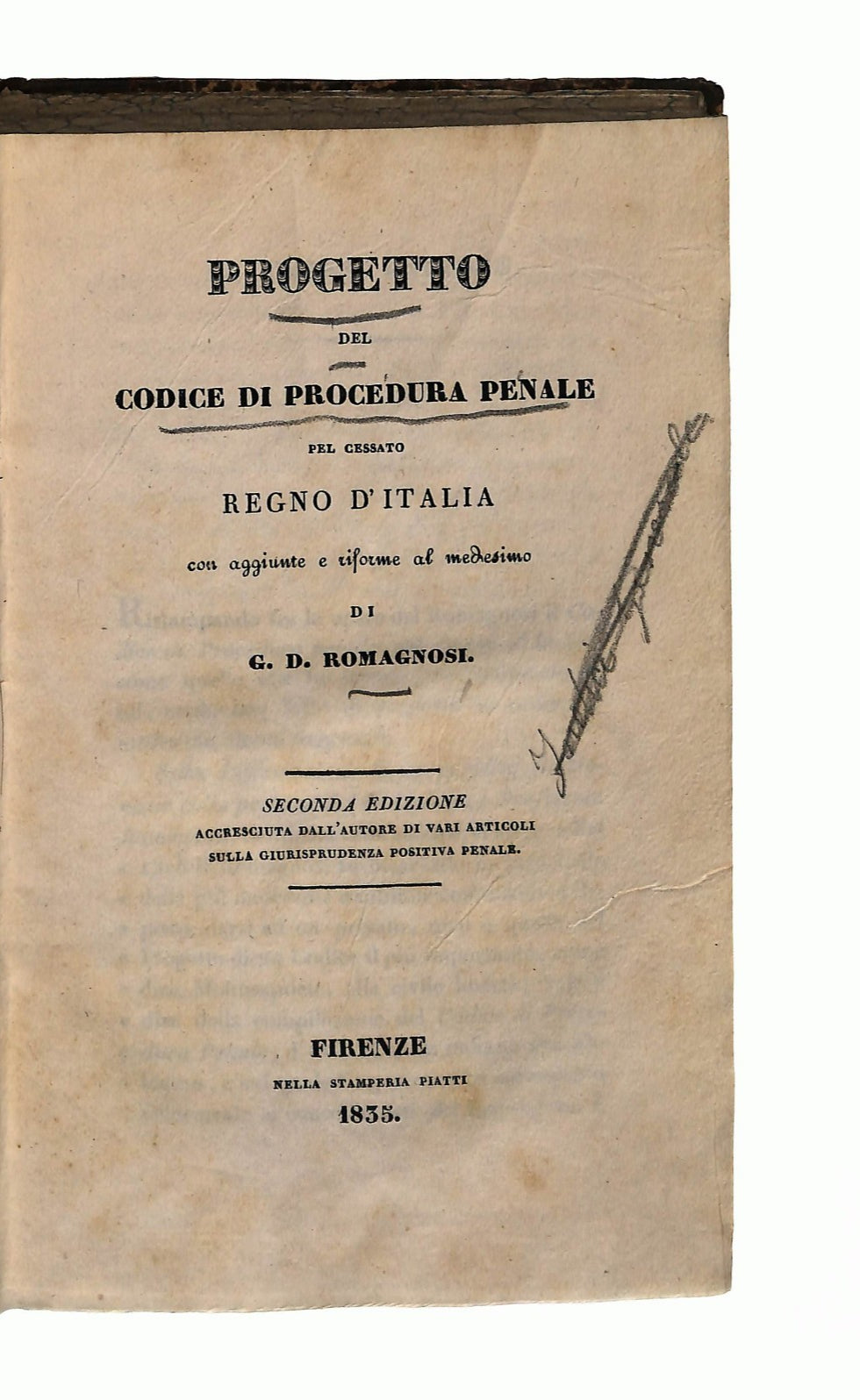 EBOND Codice Di Procedura Penale G D Romagnosi 1835 Libro LI046678