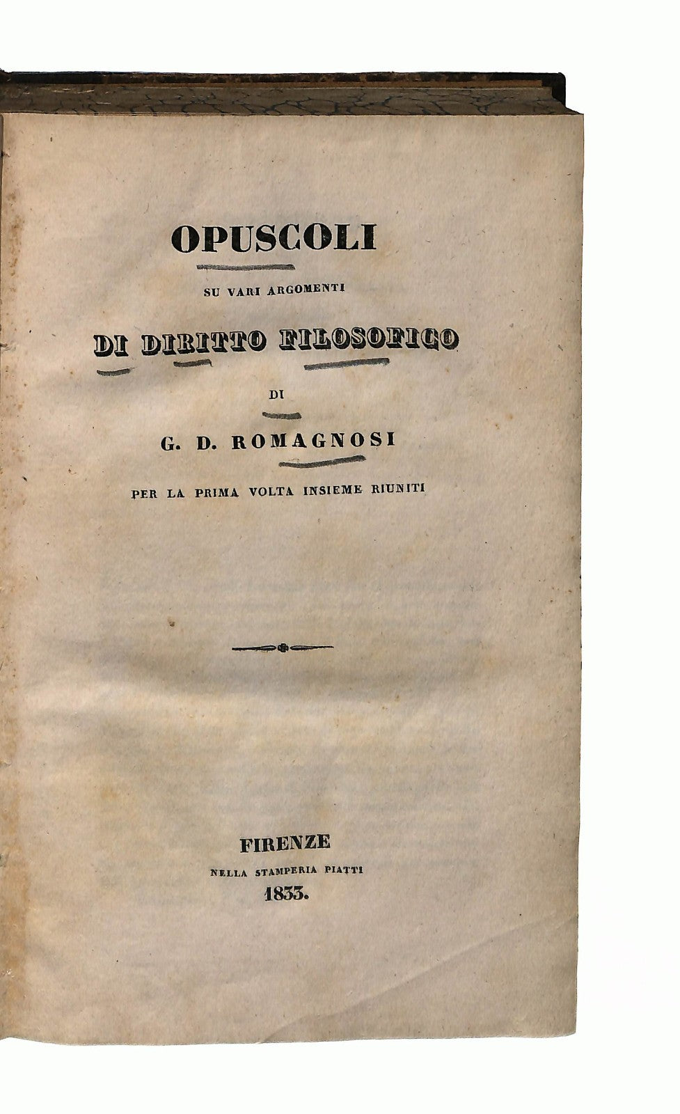 EBOND Diritto Filosofico G D Romagnosi 1833 Libro LI046680