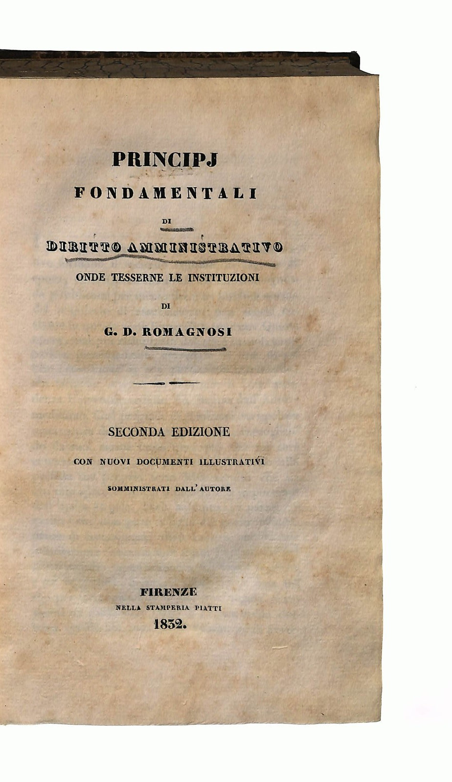 EBOND Diritto Amministrativo G D Romagnosi 1832 Libro LI046682