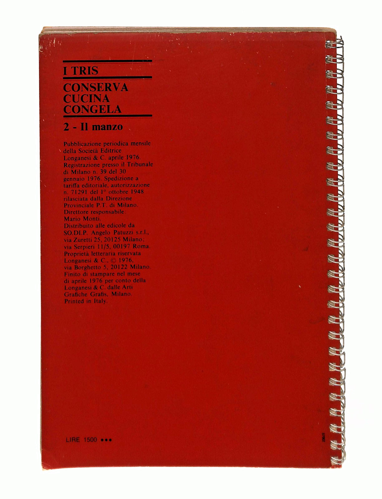 EBOND Il Manzo I Tris Conserva Cucina Congela Rogledi Con Anelli Libro LI046727