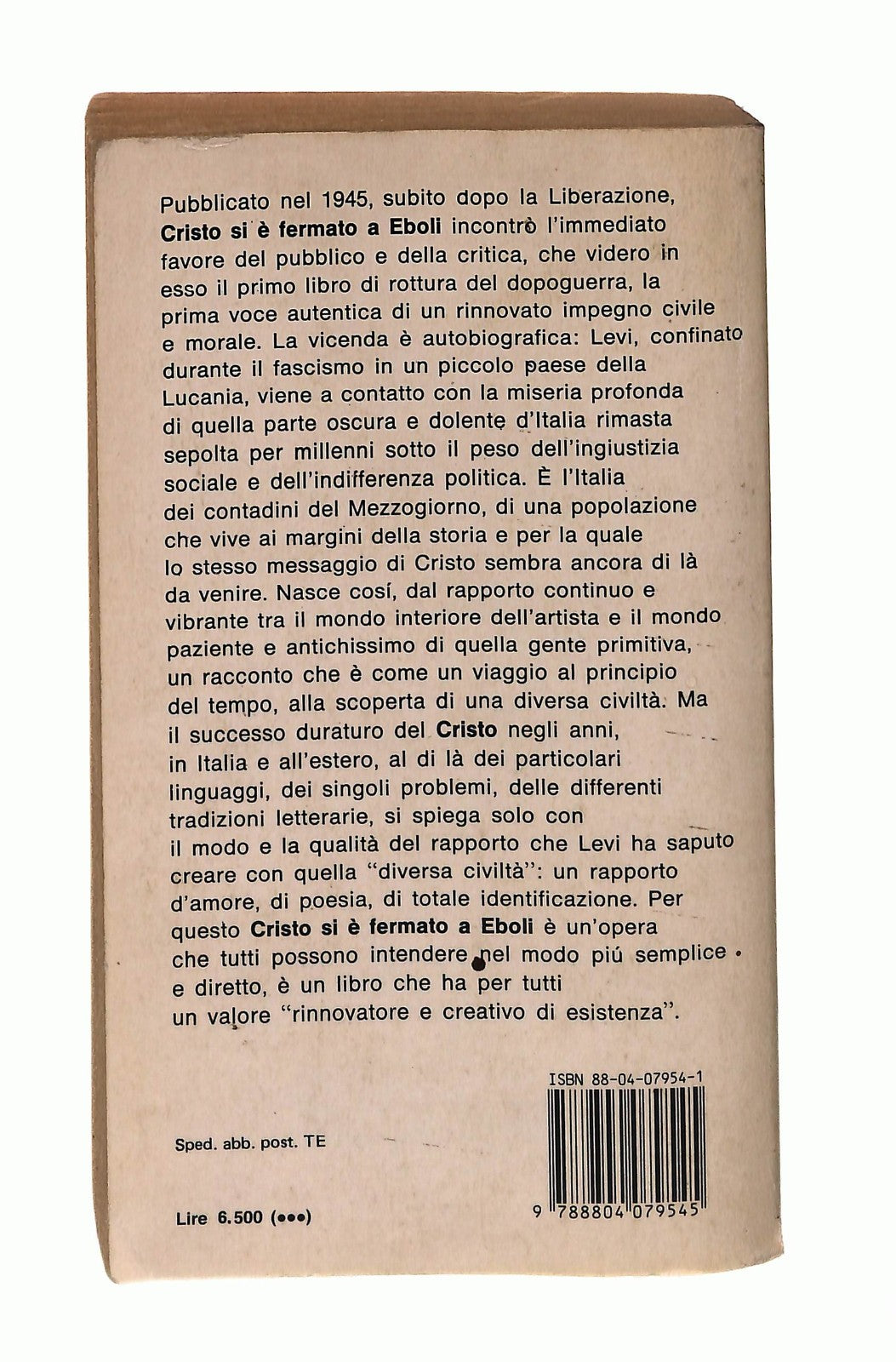 EBOND Cristo Si e Fermato a Eboli Carlo Levi Mondadori 1987 Libro LI046806
